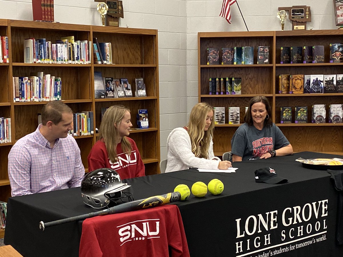 Another Great Day To Be A Longhorn!!  Chloe Pender signs to play College Softball at Southern Nazarene University!!  Congratulations Chloe!!!