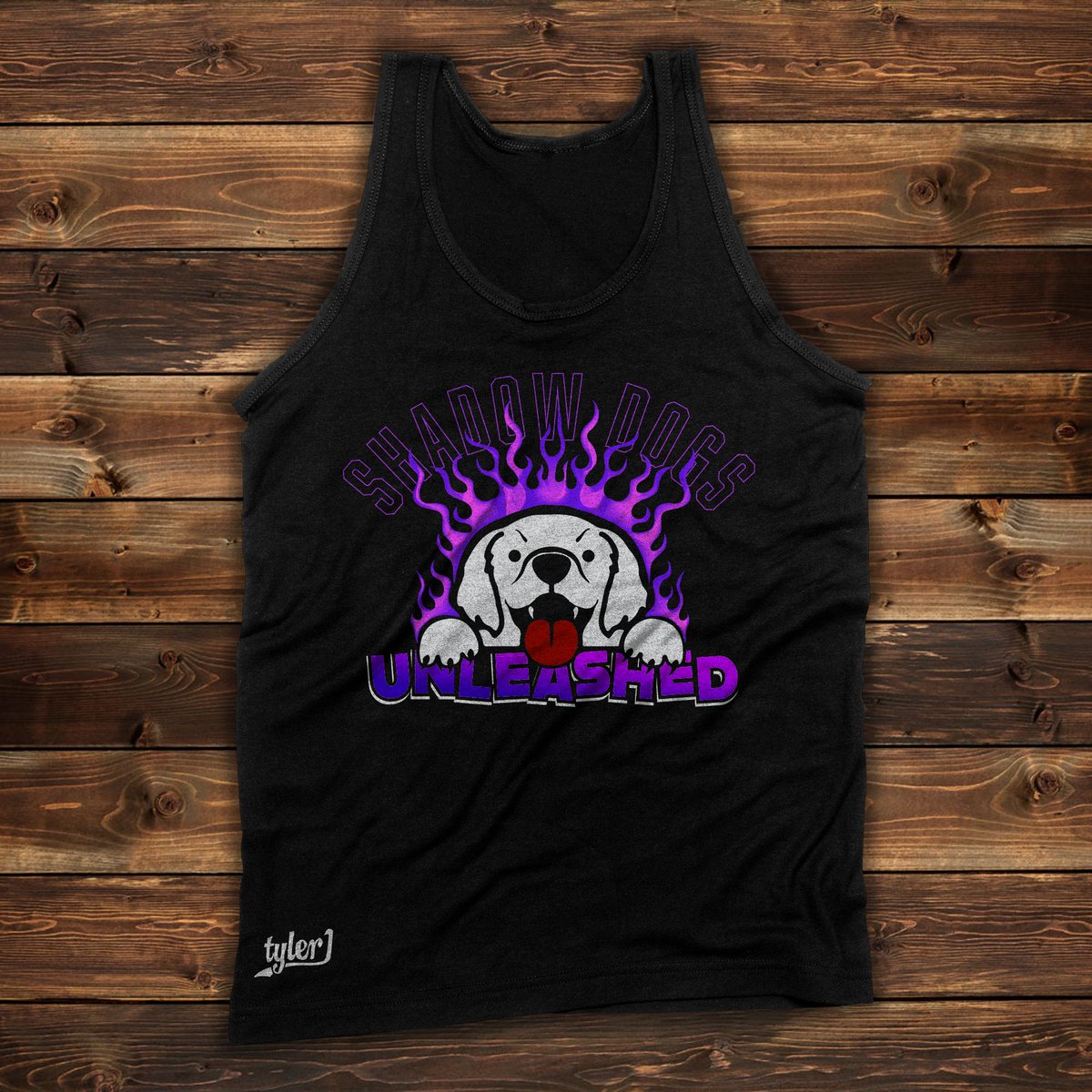 NerdvanaBrett's tweet photo. Had a lot of fun making this design. GL to Tyler and the boys at Twitch Rivals. https://t.co/KpTDmps8sz #shadowdogs https://t.co/nFOHB7e361