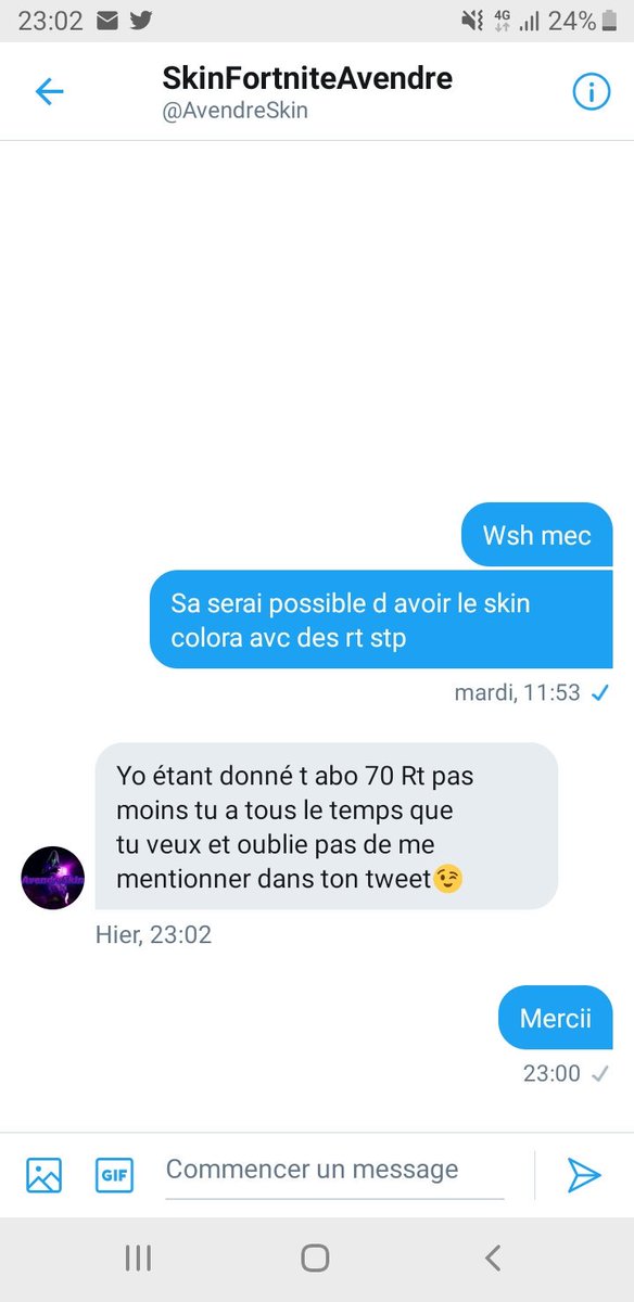 moorsai34's tweet photo. Wsh la famille rt ce tweet svp @AvendreSkin m offre le skin colora au 70rt jvou ferai tous une pub et follow je conte sur vous s il vous plait https://t.co/e8985rG8Lz