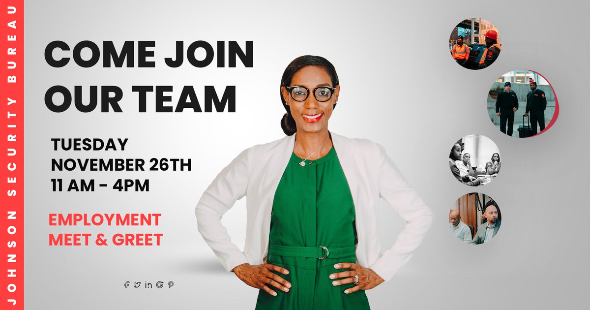 Join us at our Employment Meet &amp; Greet! Where you can speak with our management team about security job opportunities at JSB in NYC and NJ.

Bring your resume and your smile. We look forward to meeting you.

Salary range $15.25 - $17.00 per hour.

eventbrite.com/e/security-emp…

#Jobs