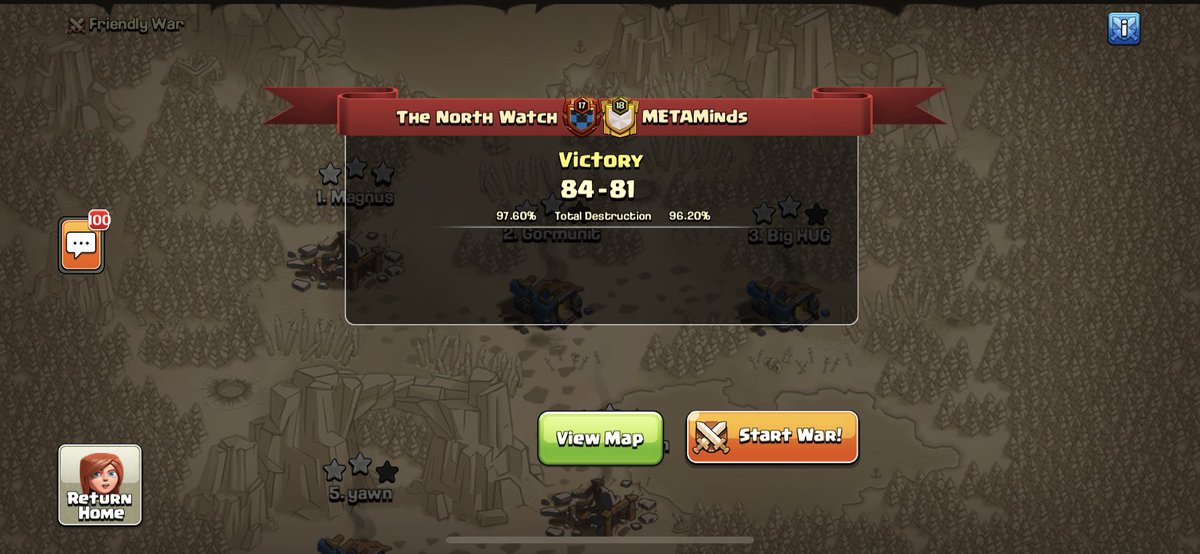 GRAND FINAL here we come 💪💪💪 Fun and close semifinal against <a href="/MetaMindsCOC/">METAMinds</a> where we came out on top. GG to MM for a great war and good communication. Next week we will be playing Grand final in <a href="/GlobalClashCup/">Global Clash Cup</a>