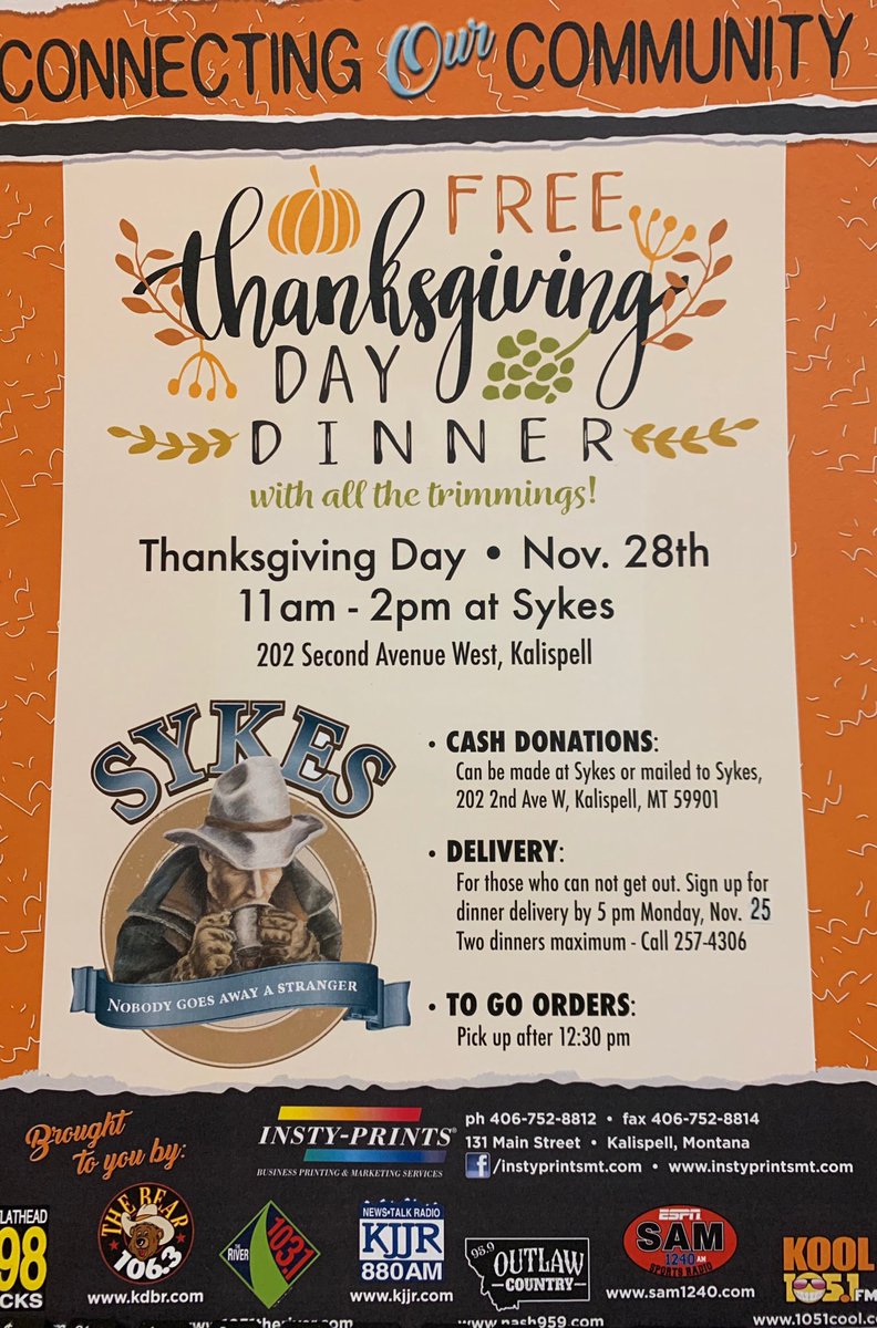 SykesDiner's tweet photo. For over 40 years.  Sykes Thanksgiving is a community tradition. https://t.co/piIG6gssVr