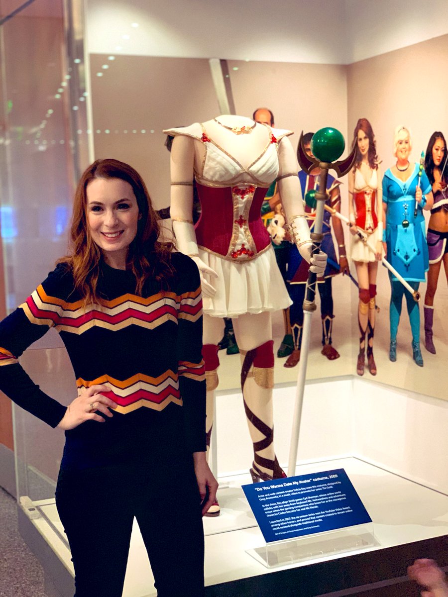 feliciaday's tweet image. At the Smithsonian American History Museum, came around the corner and saw my outfit and burst into tears. What an honor! Thanks to so many people: Sarah Trost for designing the outfit, @gregaronowitz for designing the staff, the cast, @KimEvey my partner @theguild and 2all fans!