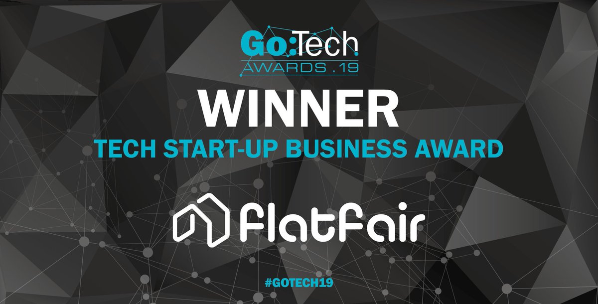 businessleader's tweet image. Winner of the Tech Start-Up Business Award is... @getflatfair! #GoTech19