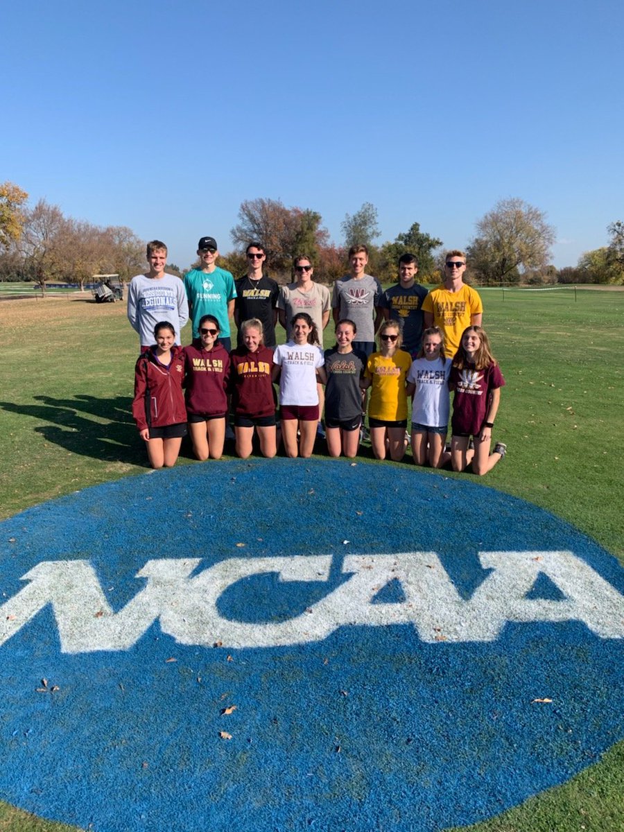WalshTrack's tweet photo. So proud of our men's and women's cross country programs!  Both teams will be competing in their 3rd consecutive NCAA DII National Cross Country Championship Meet! https://t.co/i017NU3E2U
