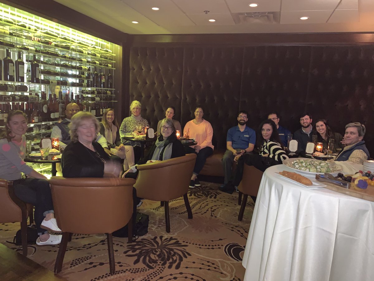 Move-in complete - now enjoying our first staff meeting at <a href="/HallsGreenville/">HallsChophouseGVL</a> aka the <a href="/GvilleChamber/">Greenville Chamber</a> Lounge. Cheers!