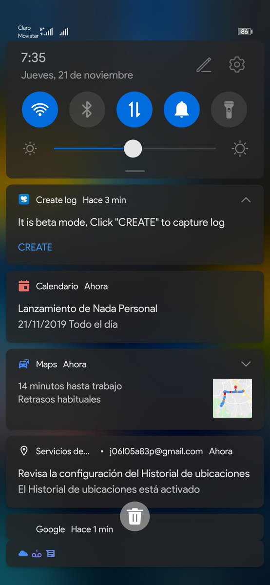 drjorgealvarado's tweet image. En la versión Beta de #AndroidQ bajo la capa de #EMUI10 ya contamos con modo oscuro para el #HuaweiMate20Lite.