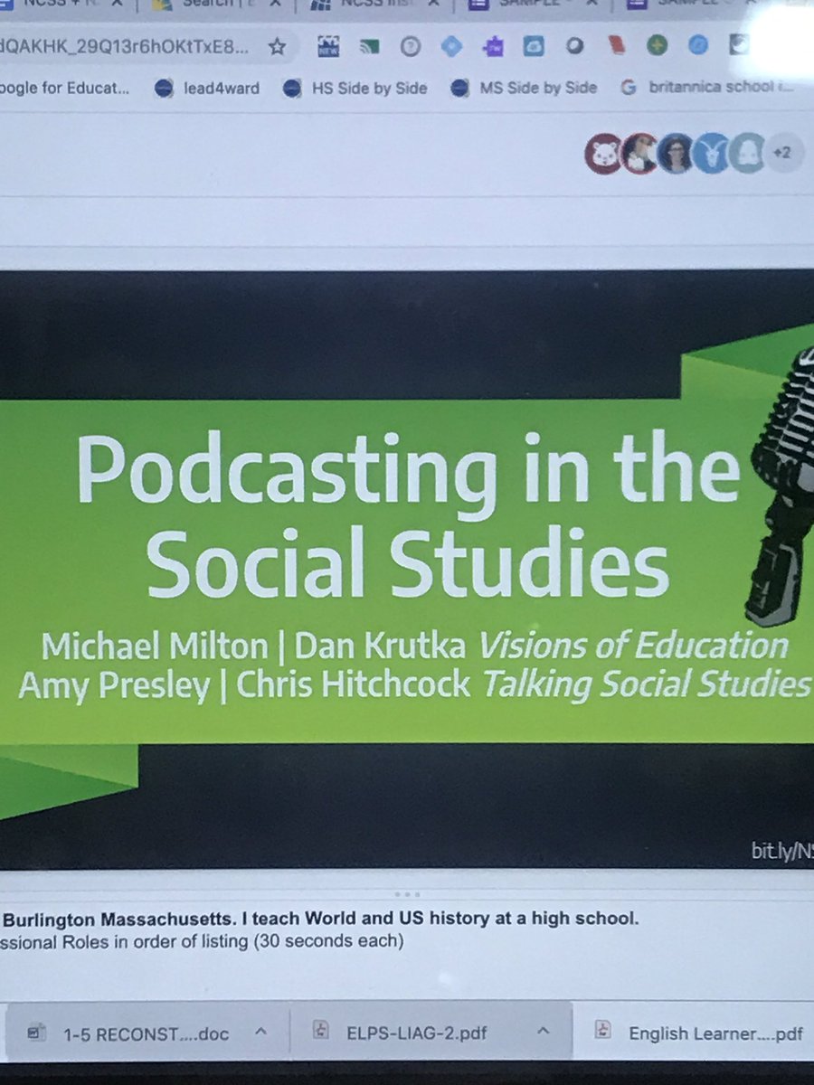 Live podcast at #NSSSA19 with @42ThinkDeep @CHitch94 Podcasting in the Social Studies! @neisd_sstudies