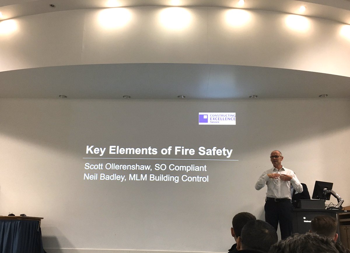 Thanks to <a href="/CeSussex/">CE Sussex</a> for hosting this evenings seminar on fire safety at The University of Brighton. A subject all consultants need current knowledge of. <a href="/Gradient_purple/">Gradient Consultants</a>