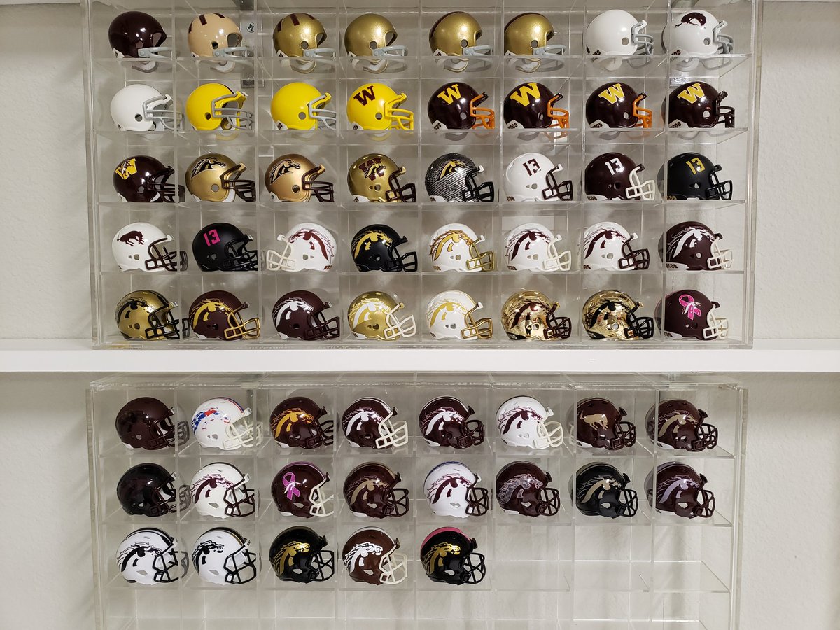 Blaise D Sylva On Twitter We Close Out The Helmet History Of Macsports With Western Michigan Wmu Football Team 82 130 Has 67 Different Helmets The Most In The Mac 60 Pictured 7 Missing