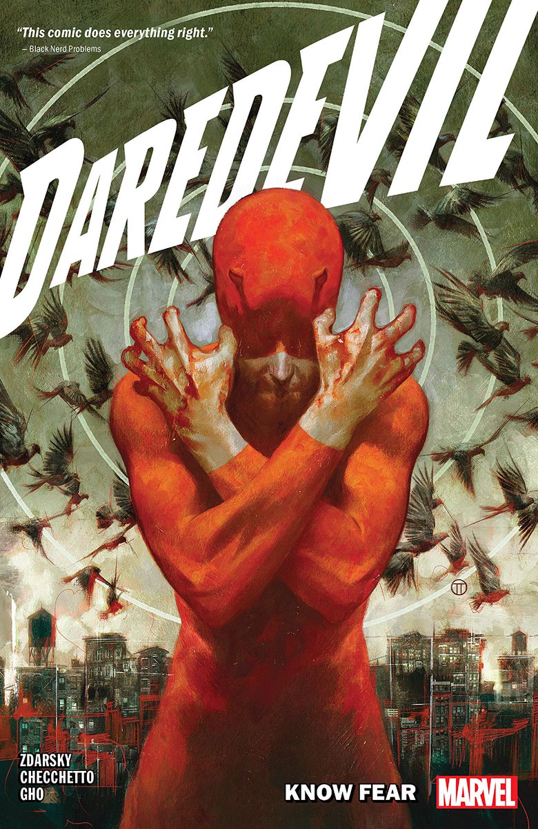 55. DAREDEVIL: KNOW FEAR!By  @zdarsky,  @MChecC,  @sunnygho,  @ClaytonCowles,  #LaurenAmaro,  @DannyKhazem,  @EDevinLewis,  @meakoopa,  @jengrunwald,  @kdotwoody,  @Caitlin_Renata,  @MarkDBeazley &  #JeffYoungquist The opening volume of what has so far been a quintessential Daredevil run!