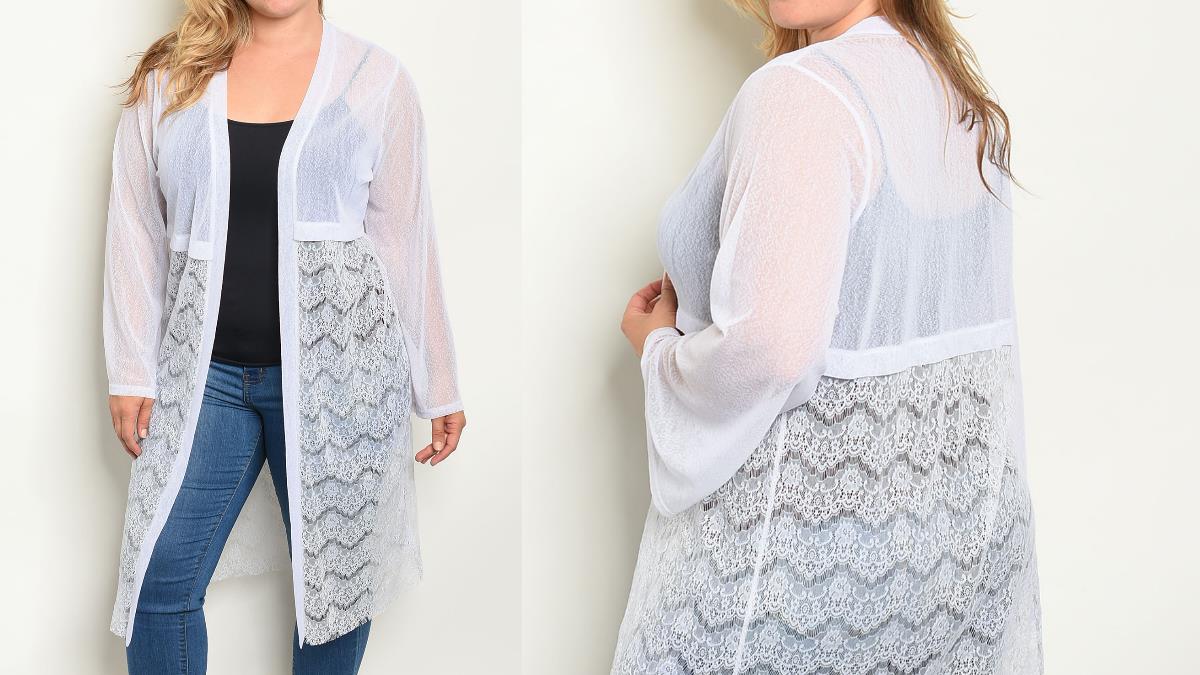 ZaiyleeBlake's tweet image. Womens White Lace Long Open Front Duster Cardigan Plus Size | A mix of mesh and lace completes this day to night stylish duster. | #fashion #Cardigan #openfrontcardigan #dustercardigan #longcardigan #plussizeclothing #plussizecardigan ebay.us/hLKYrx via @eBay