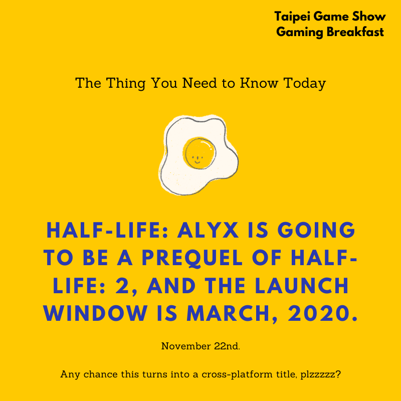 TaipeiGameShow's tweet photo. OKAY, OKAY, I get it now. I'll go get a VR set. Jeez.
#TaipeiGameShow #GamingBreakfast #HalfLife #HalfLifeAlyx #VR https://t.co/21LjdtoXPV