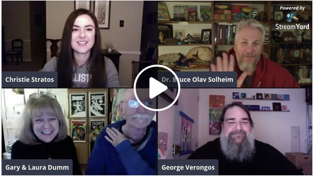 Big cosmic THANK YOU to 
@ChristieStratos and <a href="/AuthorsontheAir/">Authors on the Air</a> ! 
Team Snarc had a great time! 
@BruceOSolheim @GaryDumm @lauradumm <a href="/georgeverongos/">George Ⓥerongos Author</a>
 Keep your eyes peeled for SNARC #1 in your local comic shop or visit SnarcComic.com!!
#comicbook 

facebook.com/writersshowcas…