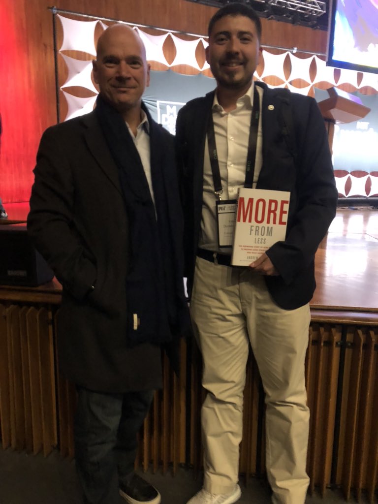 fadurang's tweet photo. Co-Authors of #TheSecondMachineAge Book @amcafee & @erikbryn today at the #AI and #MITWorkoftheFuture Congress @MIT_CSAIL @mit_ide @workofthefuture @csail_alliances @ColombianosMIT @MitHarvardColom #FutureOfWork #MoreFromLess https://t.co/krZuTERlyK