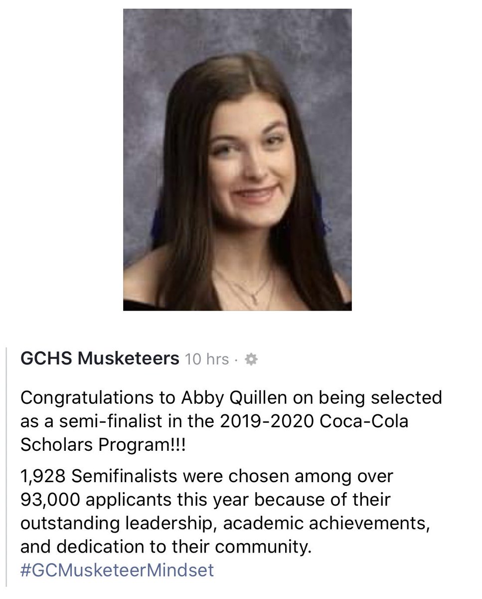 GCHS_BETAClub's tweet photo. Congratulations to our senior member @abby_quillen!!! #GCMusketeerMindset #nationalbetamember #betarocks https://t.co/onMThVugaP