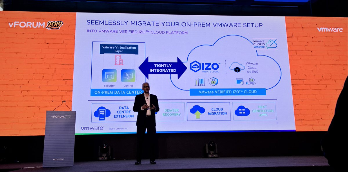 tata_comm's tweet image. At #vforum2019, CR Srinivasan, CDO, #TataComms and Pradeep Nair, MD, @VMwareIN announced the launch of @VMware enabled #IZO Cloud Platform &amp;amp; Services which will help on-premise VMware users move to a similar VMware cloud platform seamlessly. #LeadWithCloud bit.ly/2XyXSCF