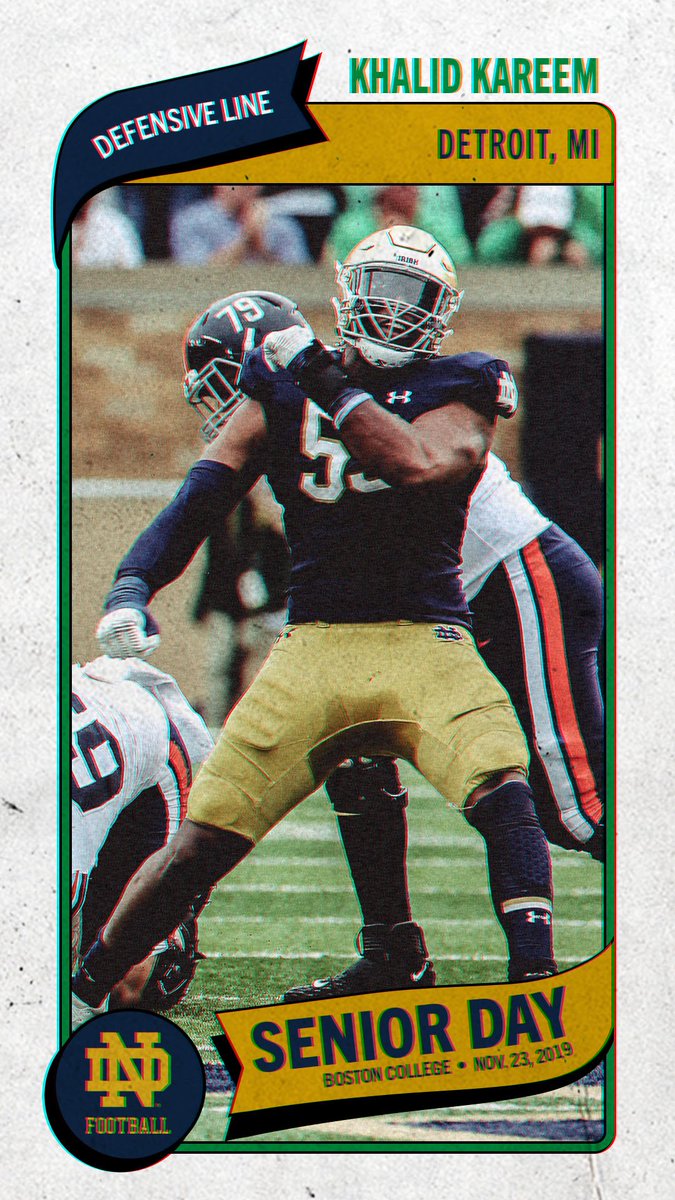 NDFootball's tweet photo. Celebrate Senior Day with a wallpaper of your favorite senior student-athlete!
Check out the thread for a #CFB150 themed wallpaper.
@alohigilman
@Jae_Uno_
@shwaggyj
@khalid_kareem53
#GoIrish☘️ https://t.co/De8sgFSTCo