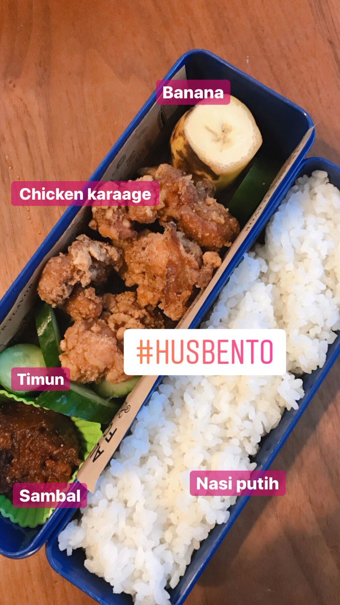 22/11/19Harini buat 2 bento! Satu bento utk husband la hehe. Pagi tadi bangun nak susukan Zayn dlm 530am pastu tiba2 rumah bergegar kuat sebab earthquake. Lama dah tak rasa kuat camtu tp habis mcm tu je takde plak gegar2 susulan. (honestly suka jgk earthquake selagi tak bahaya)