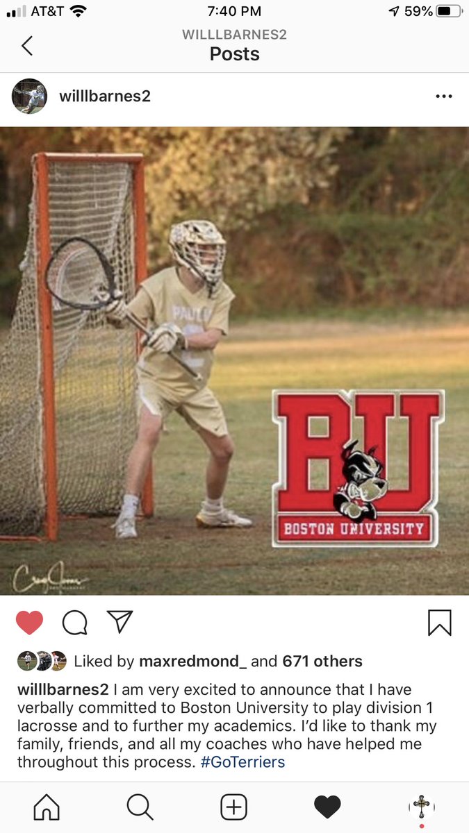 PVI_Lacrosse's tweet photo. #BigShoutOut & #Congrats to Will Barnes, PVI 2021 G, on his recent Commitment to continuing his playing career @ Boston U... our programโs 1st BU commit!!! #212 #HardWorkPaysOff #Squimbledon #FutureTerrier https://t.co/QMs4TQHu5i