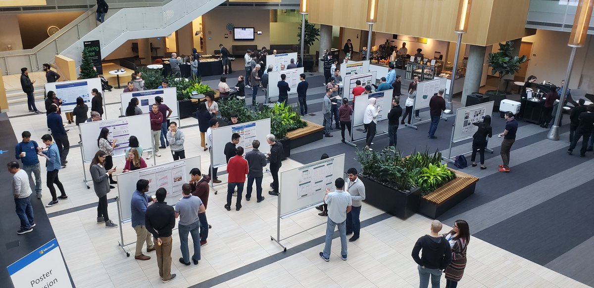 Finalists of the Microsoft Research Ada Lovelace Fellowship and Microsoft Research PhD Fellowship present their work at a poster session.