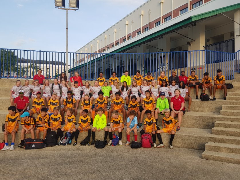 JohnWBrowne's tweet photo. We've arrived and we're ready to go. Good luck all @Stonehill_SIS teams at the #BISP 7s. #GoSISTigers #SISlearns https://t.co/EFiKtoctPt