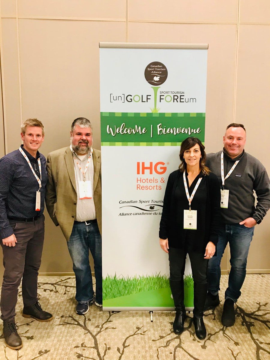 EventAtlantic's tweet image. @EventAtlantic board members are in #Ottawa today for @CSTAEvents unGOLF/Sport Tourism FORE-um, networking w sport tourism colleagues from across 🇨🇦 in a unique ⛳️environment
📷Matt Moore @CentreRath, Seamus O'Keefe @stepstjohns, Jennifer Shebib @Events_cape, Wayne Long @ChtownPE