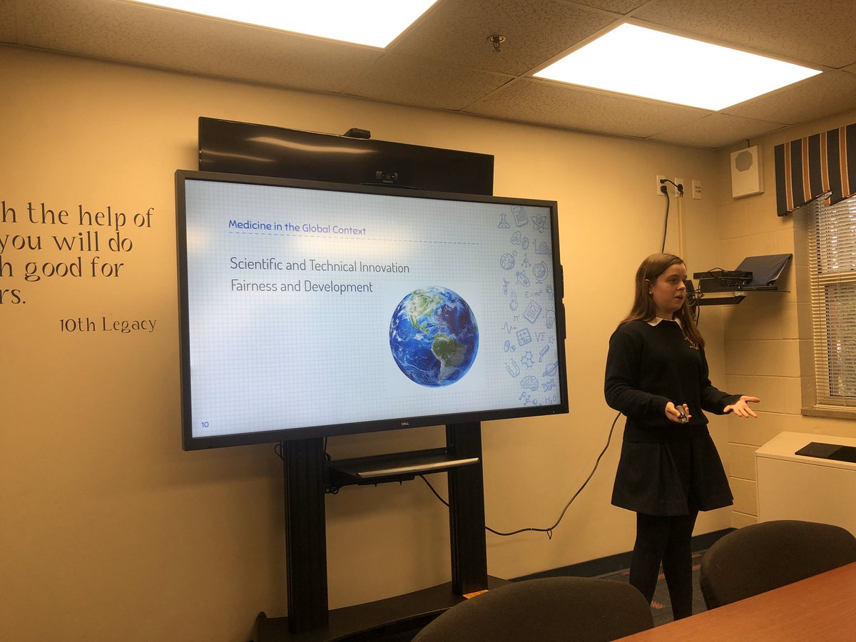 Junior Allison Portaro made a presentation about her internship in Physical Medicine and Rehabilitation at Frazier Rehab. She also shared research on a treatment for spasticity called Baclofen Pumps. We are so proud of you, Allison!