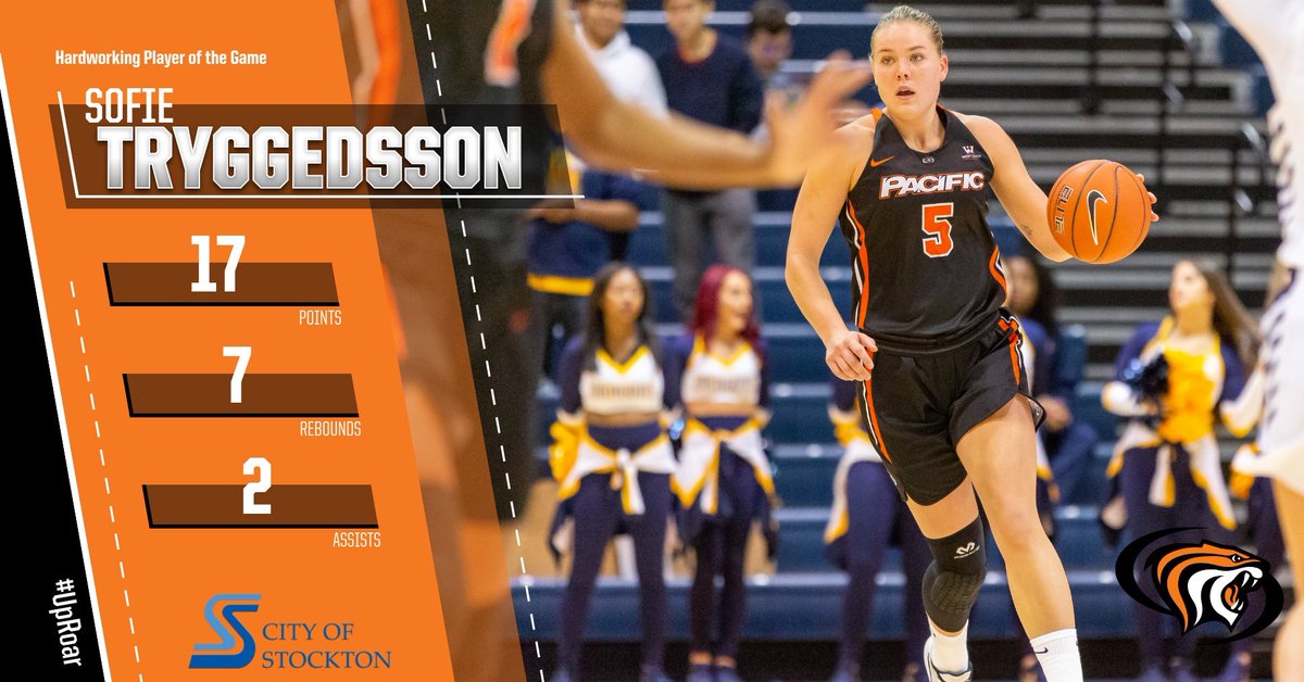 After dropping a new season-high with 17 points in the win over Weber State, @softryggedsson has been named the City of Stockton Human Resources Hardworking Player of the Game👏#UpRoar