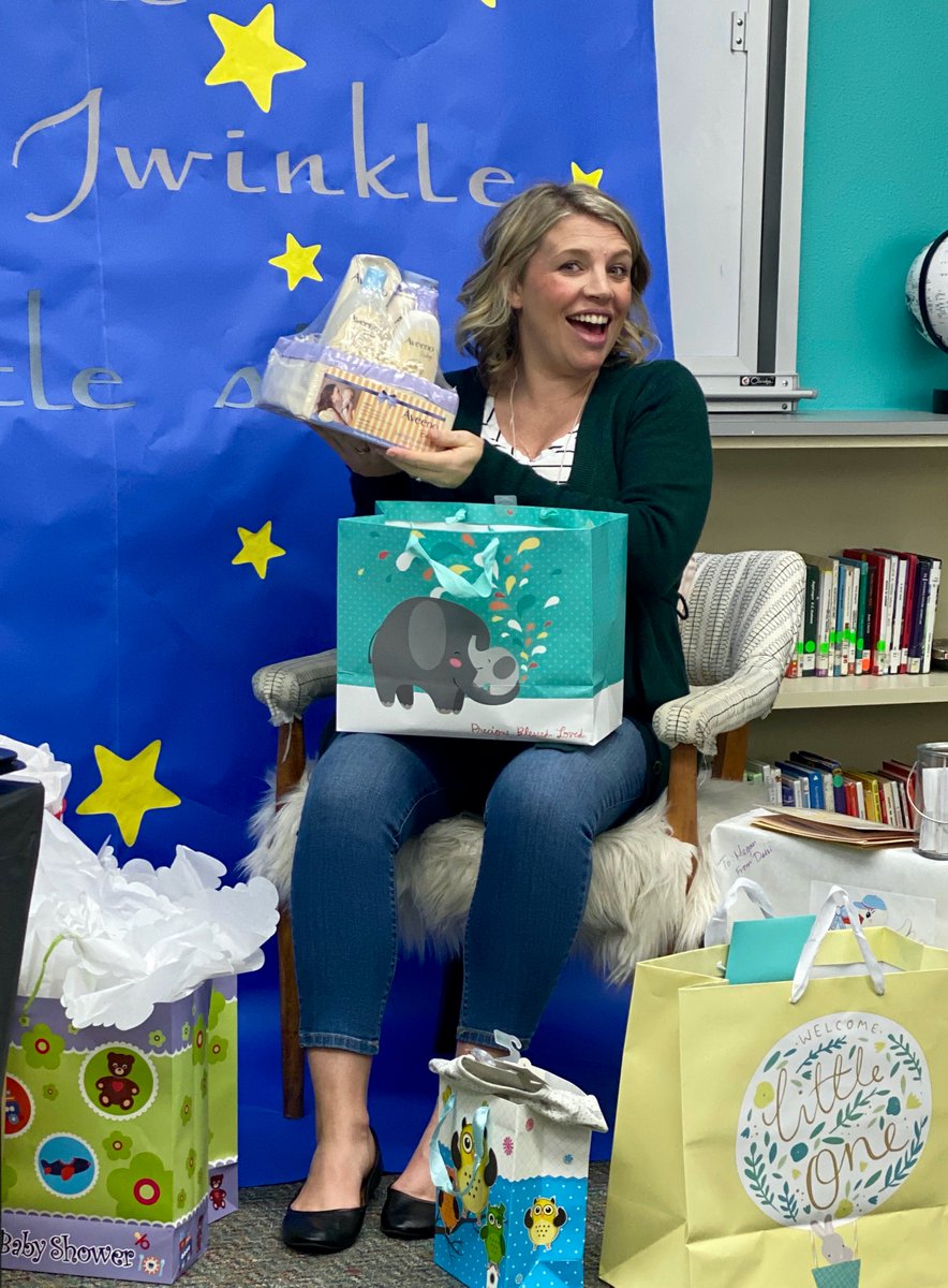 MrHlow's tweet photo. #WahlukeJH Staff celebrating with Mrs. Gray! 👶🍼❤️🧸 #ExpectingSoon https://t.co/PpYDNdqQPN