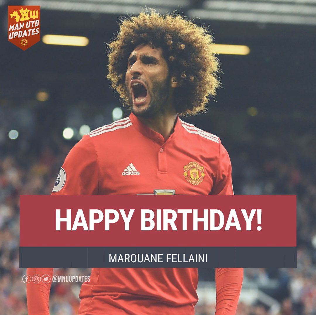 Happy 32nd birthday to ex red Marouane Fellaini.    