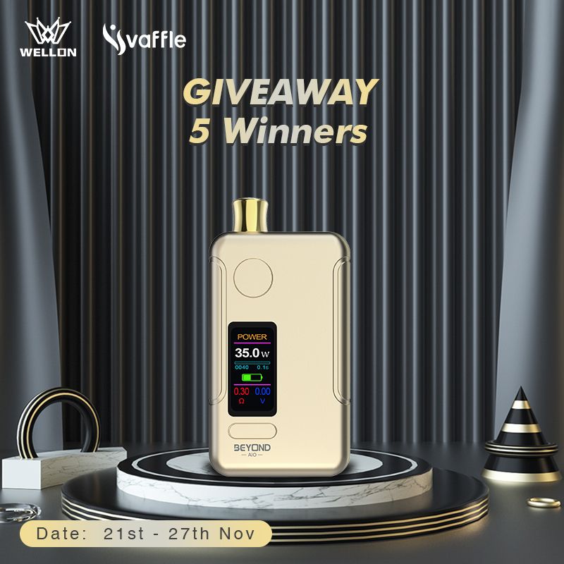 We are running another giveaway at VAFFLE APP, 5 winners there! 

<a href="/vafflecom/">Vaffle</a>

Learn More:
buff.ly/32tXkzP

#wellon 
#wellonbeyondaio 
#beyondaio 
#vape 
#dotaio
#vincipod
#rpm40
#smok
#dryhit
#vapenation 
#voopoo
#vapor