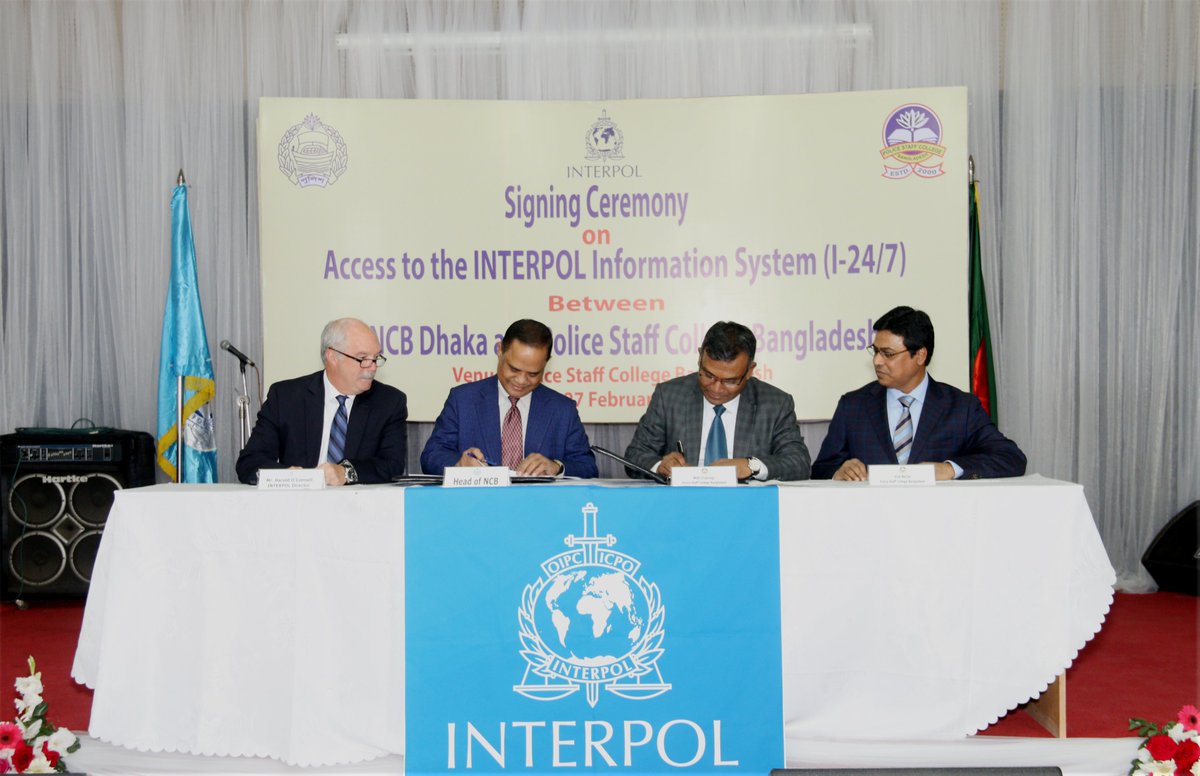 INTERPOL_CBT's tweet photo. In Jan. 2018, during its Criminal Intelligence Analysis #training course, #ProjectScorpius deployed INTERPOL global communication system to the #Bangladesh Police Staff College to provide them with access to INTERPOLβs Global Learning Centre. Funded by π¨π¦
https://t.co/vRVhVrFkoM https://t.co/ZW4Syaaap2