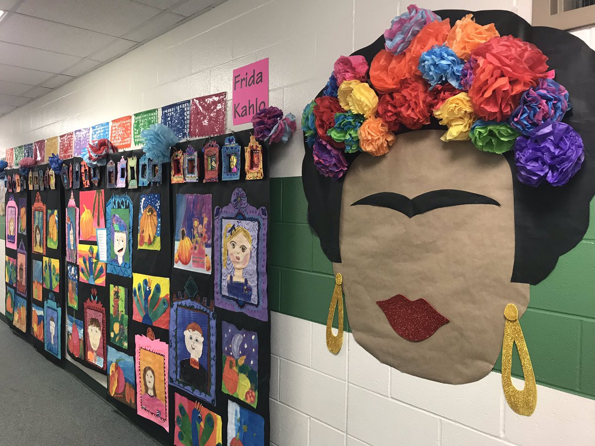 Working hard on my art display for our K-5 collaborative #FridaKahlo unit! <a href="/HumbleISD_BBE/">Bear Branch Elem</a>  <a href="/DerrySummer/">dsummerlibrary</a> <a href="/Sra_Emme2nd/">Daniela Emmerich</a> <a href="/BBEFitness/">Marti Pieper</a>  <a href="/VisualArtHumble/">Humble ISD Visual Arts</a>     #crosscurricular connections.