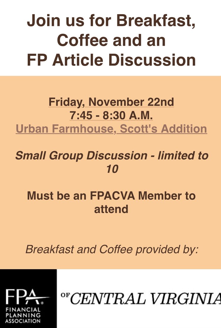 ocrickets's tweet image. I hope to see you tomorrow @XYPlanning @FPAofCVA @CFPBoard