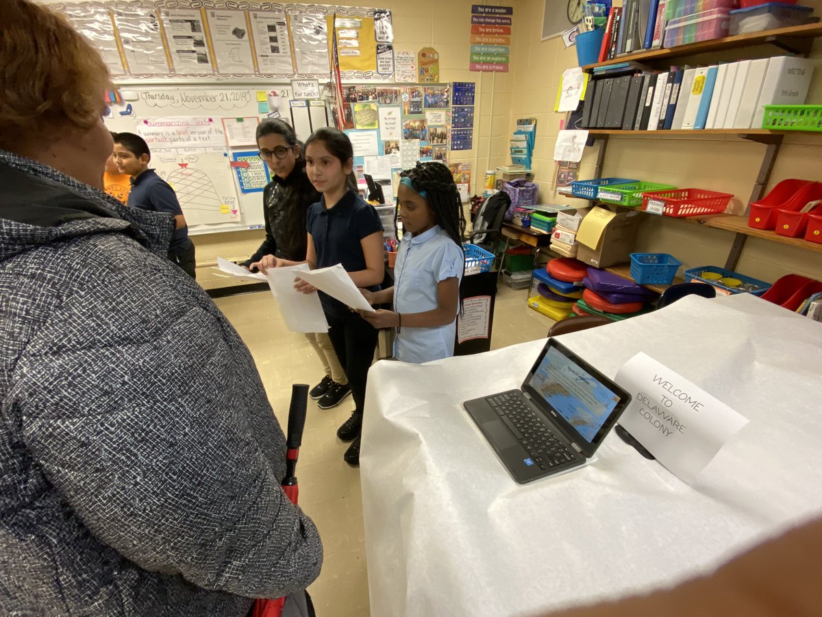 oosurimoo's tweet photo. I was blown away by the quality of the 13 Colonies presentation by our fifth grade students! I loved seeing how much my students from last year have grown and excited for how they continue to grow. Great job @knordstrom7 @dsikaras1 @justsingadelle  👏🏼👏🏼👏🏼 https://t.co/MPz3stQ4UP