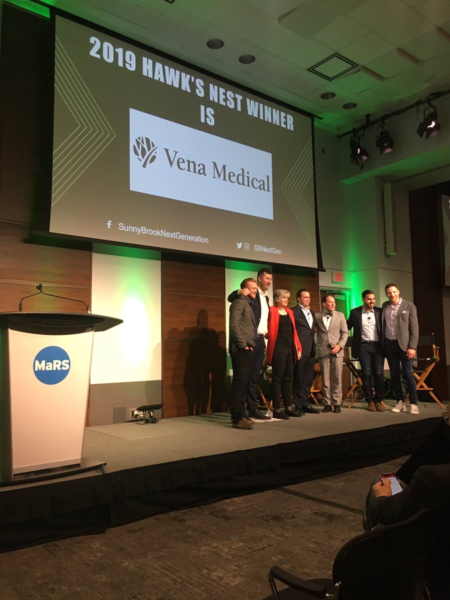 Extremely proud to announce the winner of the 3rd annual #SNGHawksNest is <a href="/vena_medical/">Vena Medical</a>!! Congratulations Michael and team 👏🏽