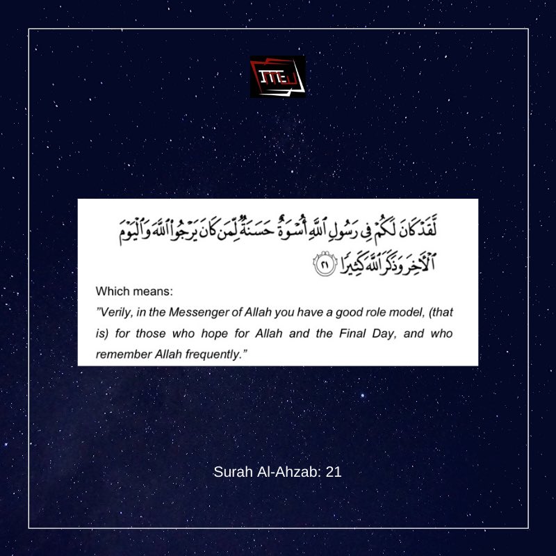JUMU’AH MUBARAK!⭐️
•
The best role model is none other than our Prophet S.A.W. Let us make du’a for consistently follow his way of life. InshaAllah by doing so, it kept our hearts closer to Allah S.W.T. ⠀
•
 #ITEMC #lifedua #positivevibes #happythoughts #dogooddotogtogether