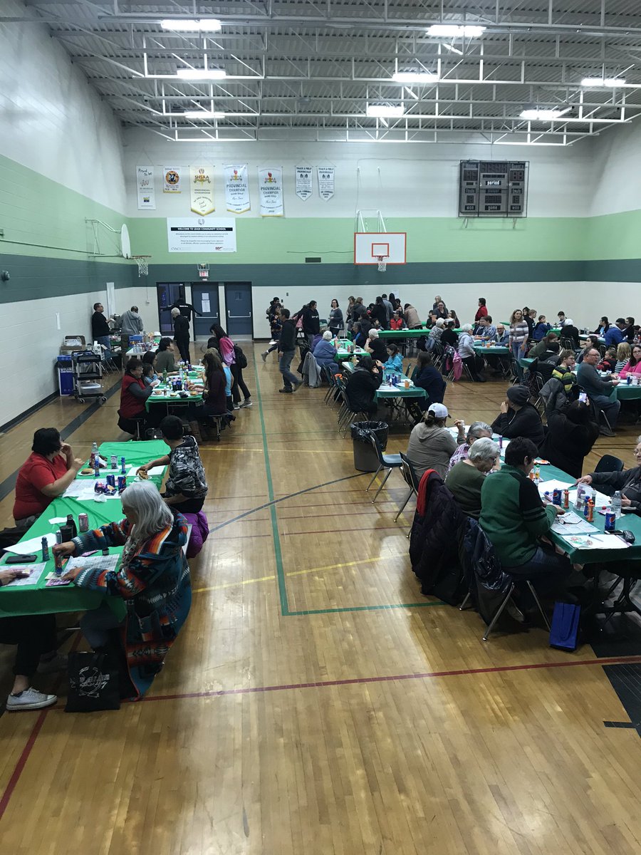 l_burym's tweet photo. Wonderful turnout for our toy bingo family event &amp; playground fundraiser this month. Over 100 people. That’s a lot for leask btw.  #mpscpssd #community https://t.co/1sf6USThdK