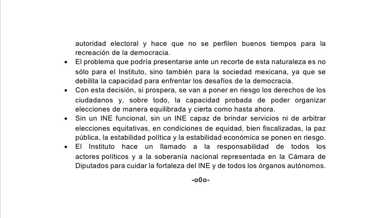 INEMexico's tweet photo. #TarjetaInformativa del @INEMexico sobre el recorte presupuestal 2020. https://t.co/WmQ6wcLviW