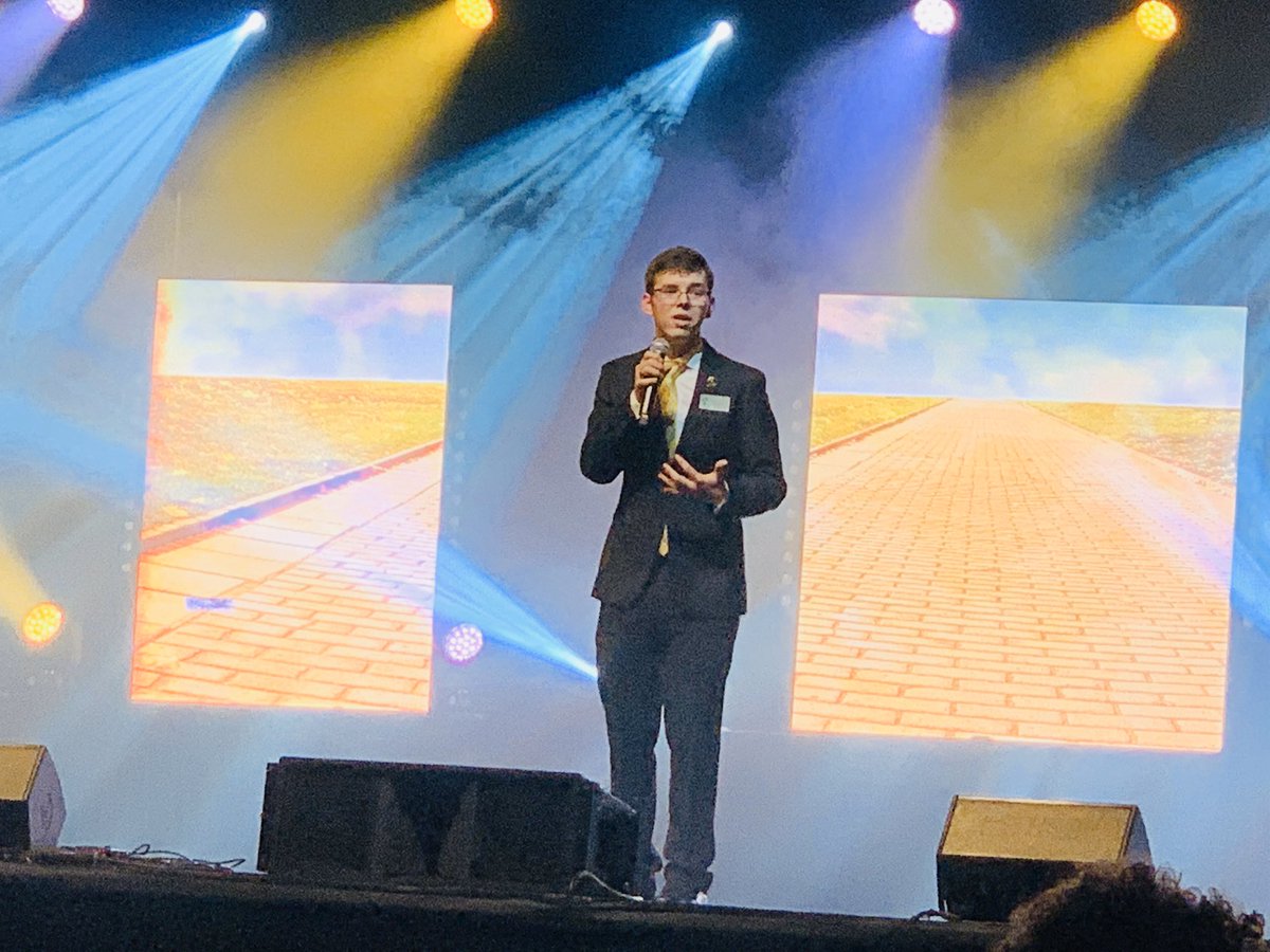 AngiePhifer's tweet photo. Just watched the State Beta Vice President rock his keynote!! So proud of you @drewpiper0716 !! #BetaCon20 #HyperforPiper https://t.co/Ll6EWn8ZLk