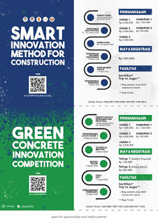 GREEN CONCRETE INNOVATION and SMART INNOVATION METHOD for CONSTRUCTION 2019 ift.tt/2XyfnTQ #FestivalFair #Event #Infolomba #Lomba #Info #Kompetisi #Sayembara