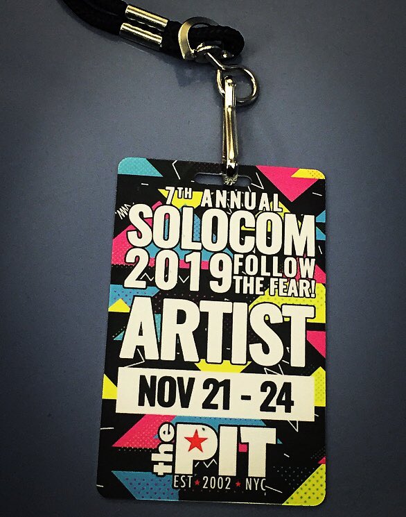 angelacobb's tweet image. Tech rehearsals and artist passes...#SOLOCOM2019 has officially begun! Catch my show this Saturday, November 23rd @thepitnyc - Striker MainStage | $12 Cover | 10:30 PM