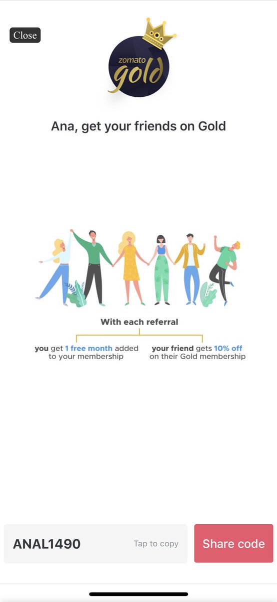 anapecson's tweet image. @PhZomato @ZomatoGold How can I convince others to join if my sharing code is this? #referralcode #explicitcode #zomatogold