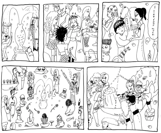 最終話このコマには貴一さんとTATOOとナルトとオラフとロケット団と今までのお話で出てきたいろんなキャラがいるよ 
