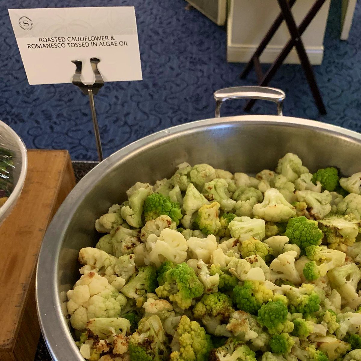 Triton’s algae has many applications. Today at #TMABlueTech algae chimichurri, algae and herb marinated chicken breast, and and algae oil were enjoyed in dishes. #Sustainability #NewProteins #Nutrition