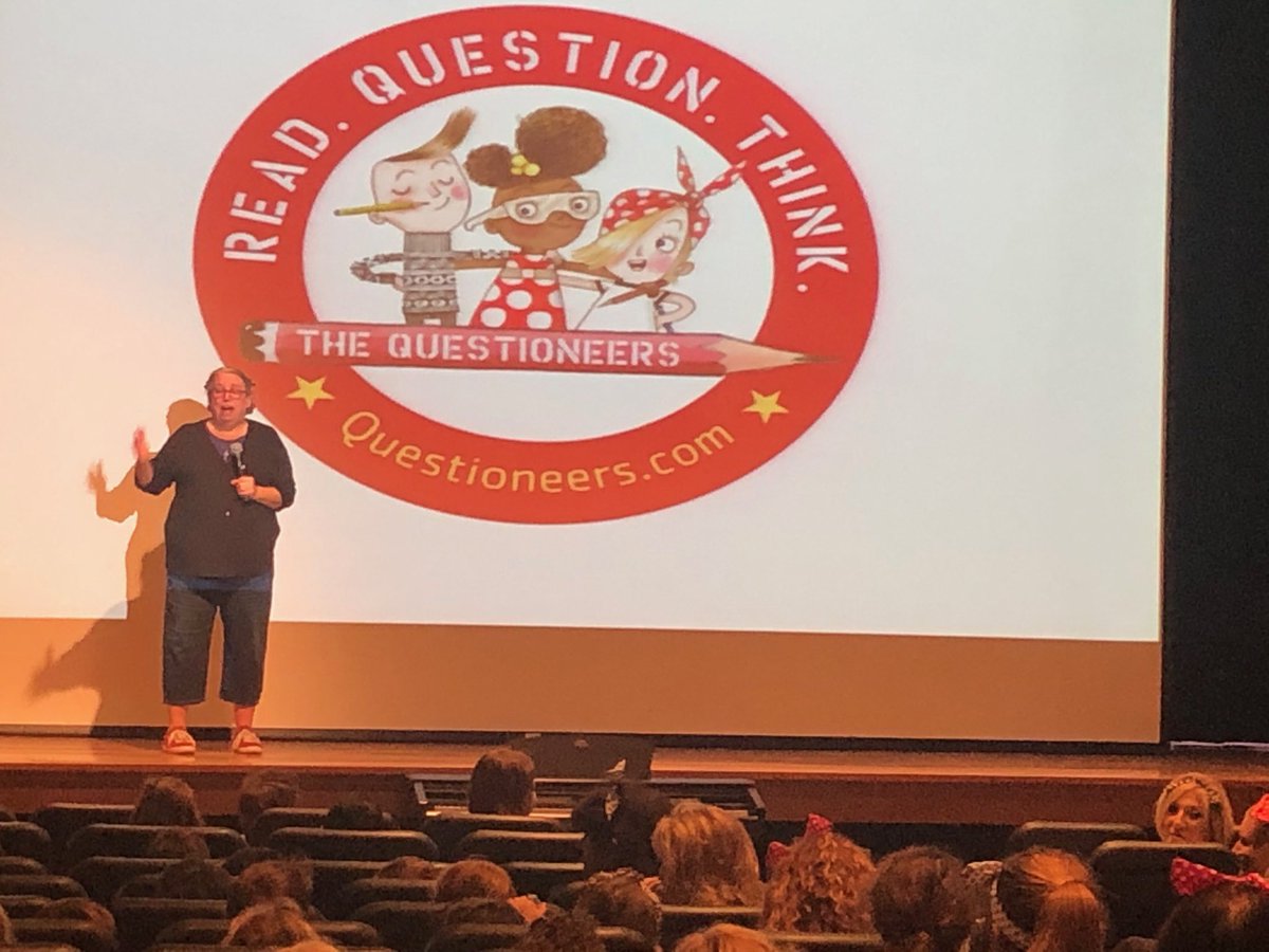 TrishBorgen's tweet photo. Getting to meet and hear authors speak to our students is always an amazing opportunity! @PineCrestSch values the same things that @andreabeaty spoke about today. Read. Question. Think. #PCSEE #PCScience https://t.co/GT0XzY5duD
