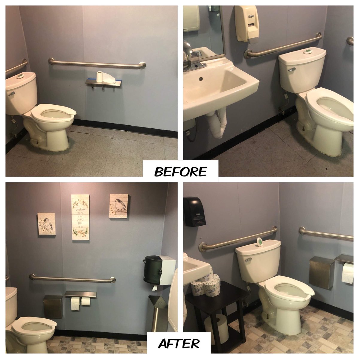 Caring for our colleagues that care for our customers in 2602 - Check out Kingstree SC 7384 Rest Room transformation ✅ <a href="/Kristacvs/">hoodjester</a>⁩ ⁦@bvguerra1415⁩ #div4cares4colleagues