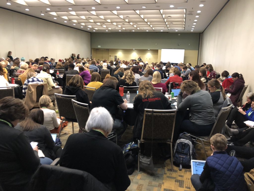 meg81111's tweet photo. First session I attended was a packed house!!! So excited to be here! #NCTE19 https://t.co/gsxHvqXOWP