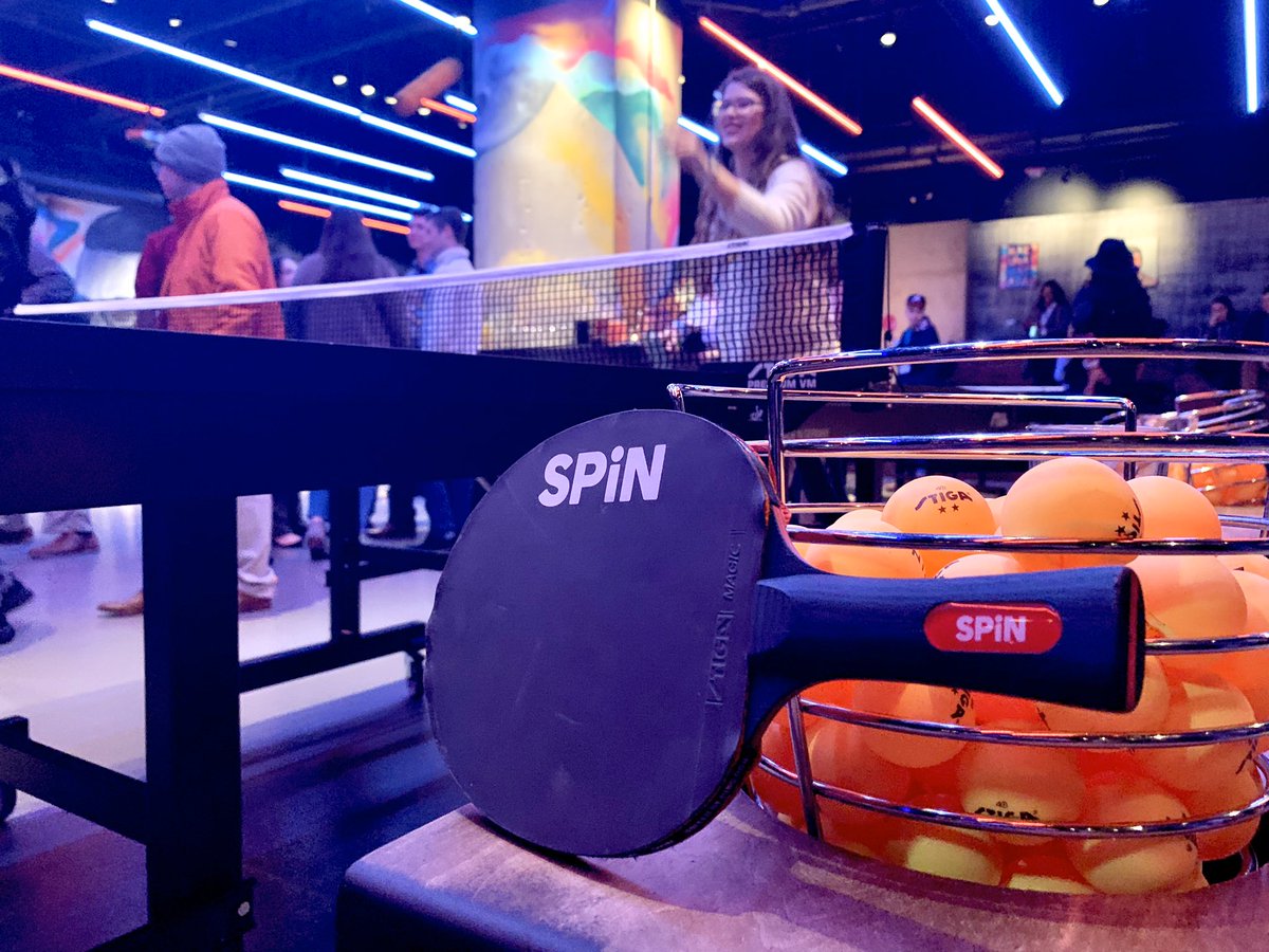 CollegiateDECA's tweet photo. How Collegiate DECA does a networking event. #CDECAENGAGE 🏓 https://t.co/RK95DKvW8B